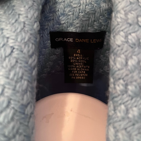 Light blue Trench Coat with Toggle Closures - Picture 7 of 9